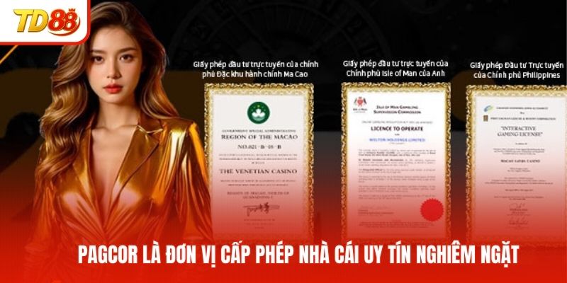 PAGCOR là đơn vị cấp phép nhà cái uy tín nghiêm ngặt